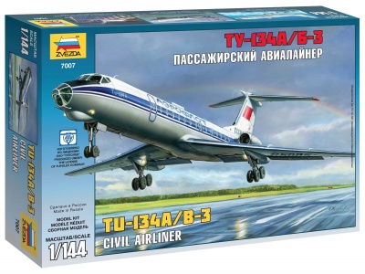 Model Kit letadlo 7007 - Tupolev Tu-134B (1:144)