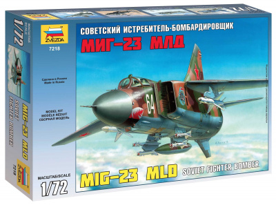 Model Kit letadlo 7218 - MIG-23 MLD Soviet Fighter (re-release) (1:72)