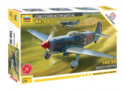 Model Kit letadlo 7313 - YAK-9 Soviet fighter (1:72) - Zvezda