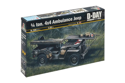 Model Kit military 0326 - 1/4 TON. 4x4 AMBULANCE JEEP (1:35) - Italeri