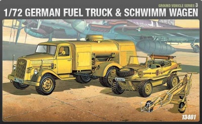 Model Kit military 13401 - GERMAN FUELTANK & SHIWIMM (1:72)