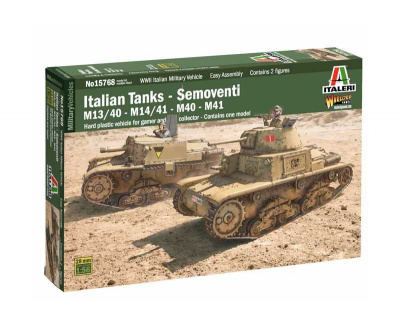 Model Kit military 15768 - Italian Tanks - Semoventi M13/40 - M14/41 - M40 - M41 (1:56) - Italeri