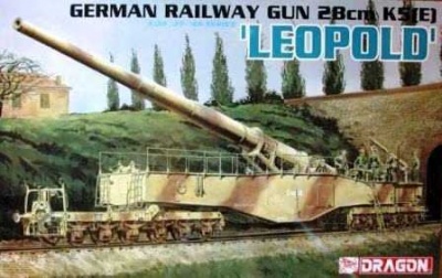Model Kit military 6200 - GERMAN RAILWAY GUN 28cm K5(E) 'LEOPOLD' (1:35) - Dragon