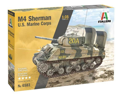 Model Kit military 6583 - M4 SHERMAN U.S. MARINE CORPS (1:35) - Italeri