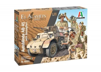Model Kit military 6591 - AB 41 with Bersaglieri Italian Infantry (1:35) - Italeri