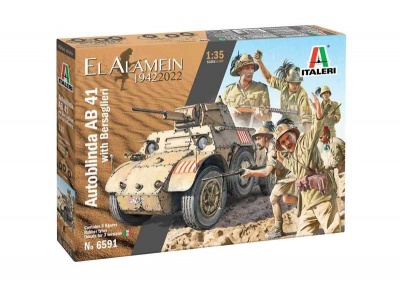 Model Kit military 6591 - AB 41 with Bersaglieri Italian Infantry (1:35)