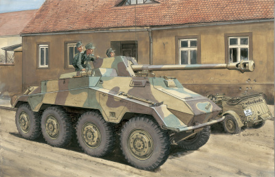 Model Kit military 6772 - SD.KFZ.234/4 PANZERSPÄHWAGEN (PREMIUM EDITION) (1:35) - Dragon