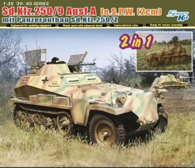 Model Kit military 6859 - Sd.Kfz.250/9 le.S.P.W. mit PANZERAUFBAU Sd.Kfz.250/Z (1:35) - Dragon