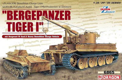 Model Kit military 6865 - "Bergepanzer Tiger I" mit Borgward IV Ausf.A Heavy Demolition Charge Vehicle (1:35)