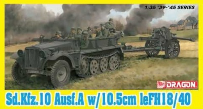 Model Kit military 6939 - Sd.Kfz.10 + 10.5cm le.SH.18 (1:35) - Dragon