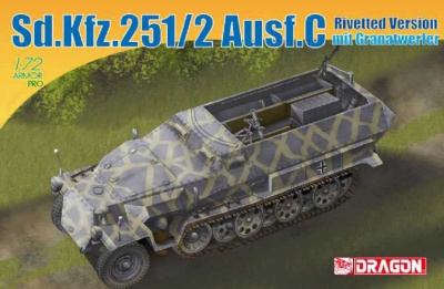 Model Kit military 7308 - Sd.Kfz.251/2 Ausf.C Rivetted Version mit Granatwerfer (1:72) - Dragon