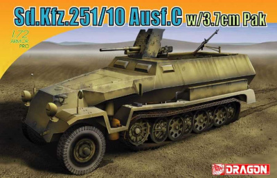 Model Kit military 7314 - Sd.Kfz.251/10 Ausf.C w/3.7cm PaK (1:72) - Dragon