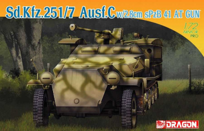 Model Kit military 7315 - Sd.Kfz.251/7 Ausf.C w/2/8cm sPzB41 AT Gun (1:72) - Dragon