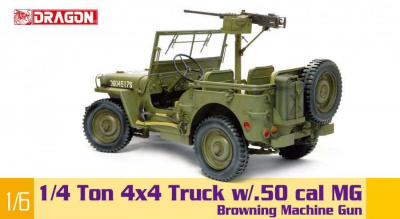 Model Kit military 75052 - 1/4-Ton 4x4 Truck w/M2 .50-cal Machine Gun (1:6) - Dragon