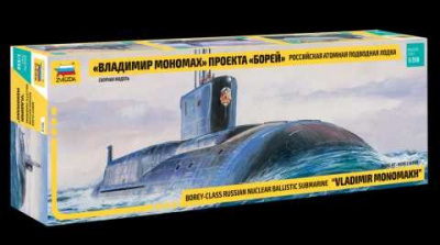Model Kit ponorka 9058 - Borey-Class Nuclear Submarine "VLADIMIR MONOMAKH" (1:350) - Zvezda