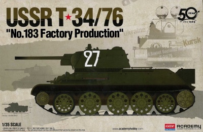 Model Kit tank 13505 - USSR T-34/76 "No.183 Factory Production" (1:35)