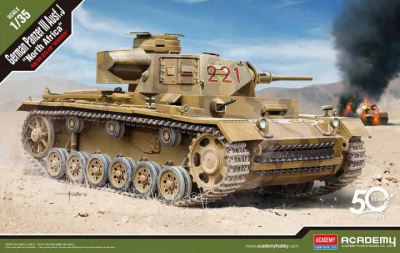 Model Kit tank 13531 - German Panzer III Ausf.J "North Africa" (1:35) - Academy