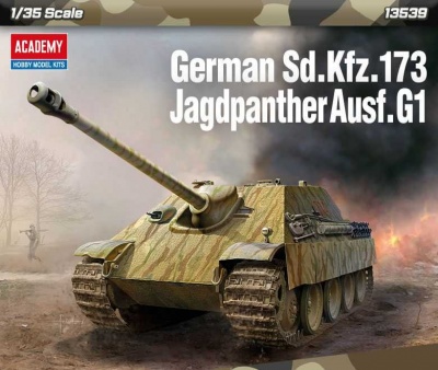 Model Kit tank 13539 - German Sd.kfz.173 Jagdpanther Ausf.G1 (1:35) - Academy