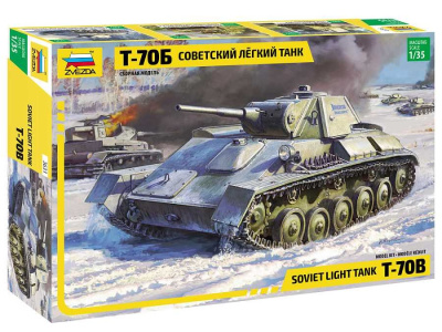 Model Kit tank 3631 - Soviet tank T-70 (1:35) - Zvezda