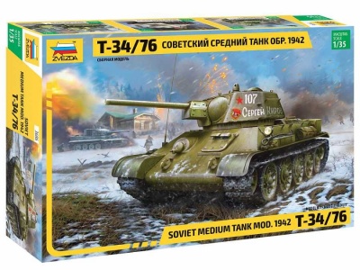 Model Kit tank 3686 - T-34/76 mod.1942 (1:35) - Zvezda