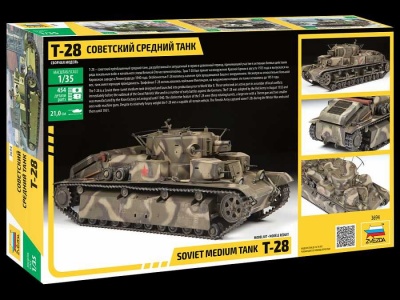 Model Kit tank 3694 - T-28 Heavy Tank (1:35) - Zvezda