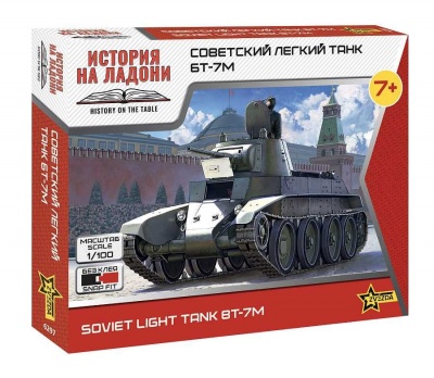 Model Kit tank 6297 - Soviet WWII Tank BT-7 / 7a (1:100) - Zvezda