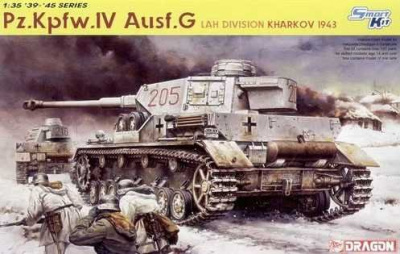 Model Kit tank 6363 - Pz.Kpfw.IV Ausf.G LAH DIVISION (KHARKOV 1943) (SMART KIT) (1:35) - Dragon