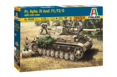 Model Kit tank 6548 - Pz.Kpfw. IV Ausf.F1/F2/G EARLY WITH REST CREW (1:35)