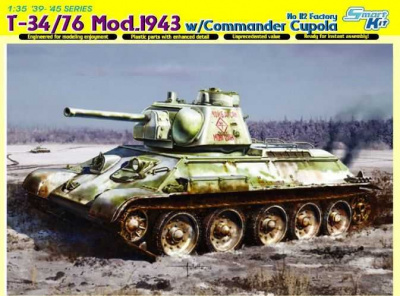 Model Kit tank 6584 - T-34/76 MOD. 1943 w/COMMANDER CUPOLA NO. 112 FACTORY (1:35)