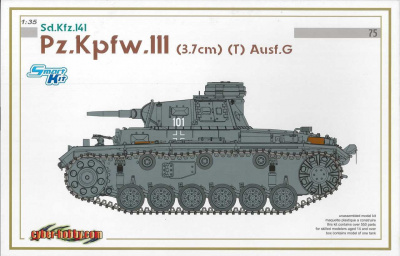 Model Kit tank 6765 - Pz.Kpfw.III (3.7cm) (T) Ausf.G (SMART KIT) (1:35)