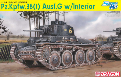 Model Kit tank - Pz.Kpfw.38(t) Ausf.G w/INTERIOR (SMART KIT) (1:35) - Dragon