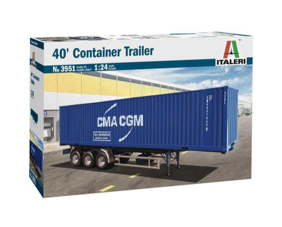 Model Kit truck 3951 - 40’ Container Trailer (1:24) - Italeri