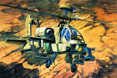 Model Kit vrtulník 12262 - AH-64A (1:48) - Academy