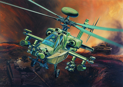 Model Kit vrtulník 12268 - AH-64D LONGBOW (1:48) - Academy