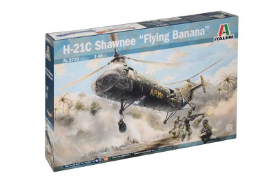 Model Kit vrtulník 2733 - H-21C Shawnee "Flying Banana" (1:48) - Italeri