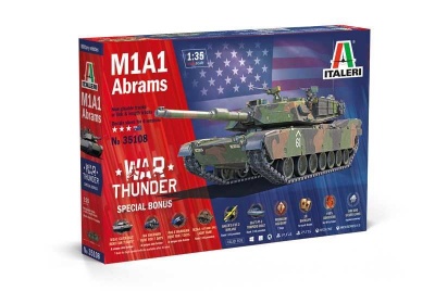 Model Kit War Thunder tank 35108 - M1A1 Abrams (1:35) - Italeri