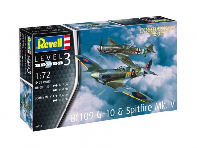 ModelSet letadla 63710 - Bf109G-10 & Spitfire Mk.V (1:72) - Revell