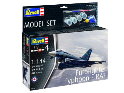 ModelSet letadlo 63796 - Eurofighter Typhoon - RAF (1:144) - Revell