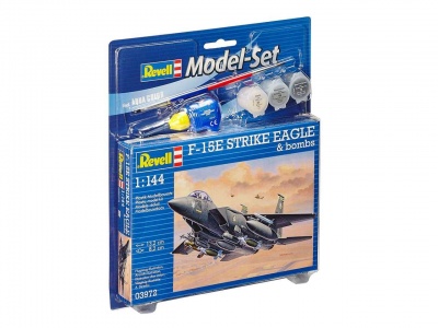 ModelSet letadlo 63972 - F-15E Strike Eagle & bombs (1:144) - Revell