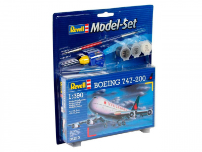 ModelSet letadlo 64210 - Boeing 747-200 (1:390) - Revell