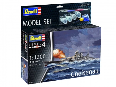 ModelSet loď 65181 - Battleship Gneisenau (1:1200) - Revell