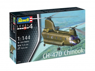 ModelSet vrtulník 63825 - CH-47D Chinook (1:144) - Revell