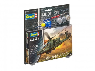 ModelSet vrtulník 64985 - AH-64A Apache (1:100) - Revell