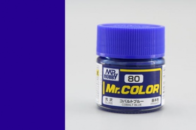 Mr. Color C 080 - Cobalt Blue Semi Matt - Kobaltová modrá polomatná 10ml - Gunze