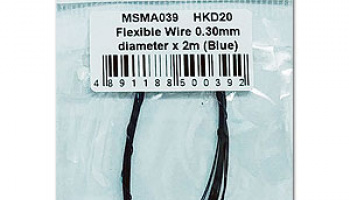 Flexible Wire 0.30mm diameter x 2m (Blue) - MSM Creation