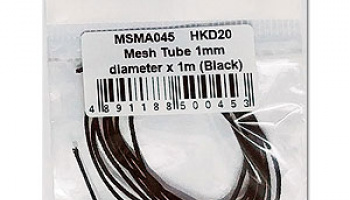 Mesh Tube 1mm diameter x 1m (Black) - MSM Creation