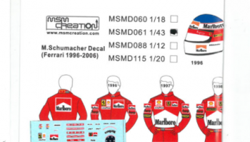 M.Schumacher Figure Decal Ferrari 1996-2006 1/43 - MSM Creation