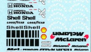 McLaren MP4/6 Sponsor Decal 1/20 - MSM Creation
