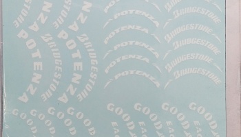 Tyre Decal #1 (Goodyear, Bridgestone) 1/18 - MSM Creation