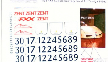 Ferrari FXX Supplementary decal (M.Schumacher / ZENT FXX) 1/24 - MSM Creation